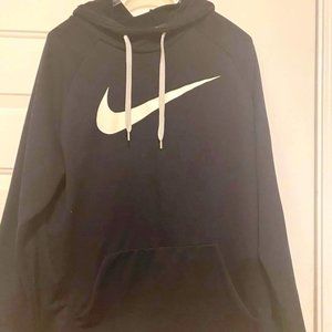 Nike dri fit black men's hoodie pullover size L